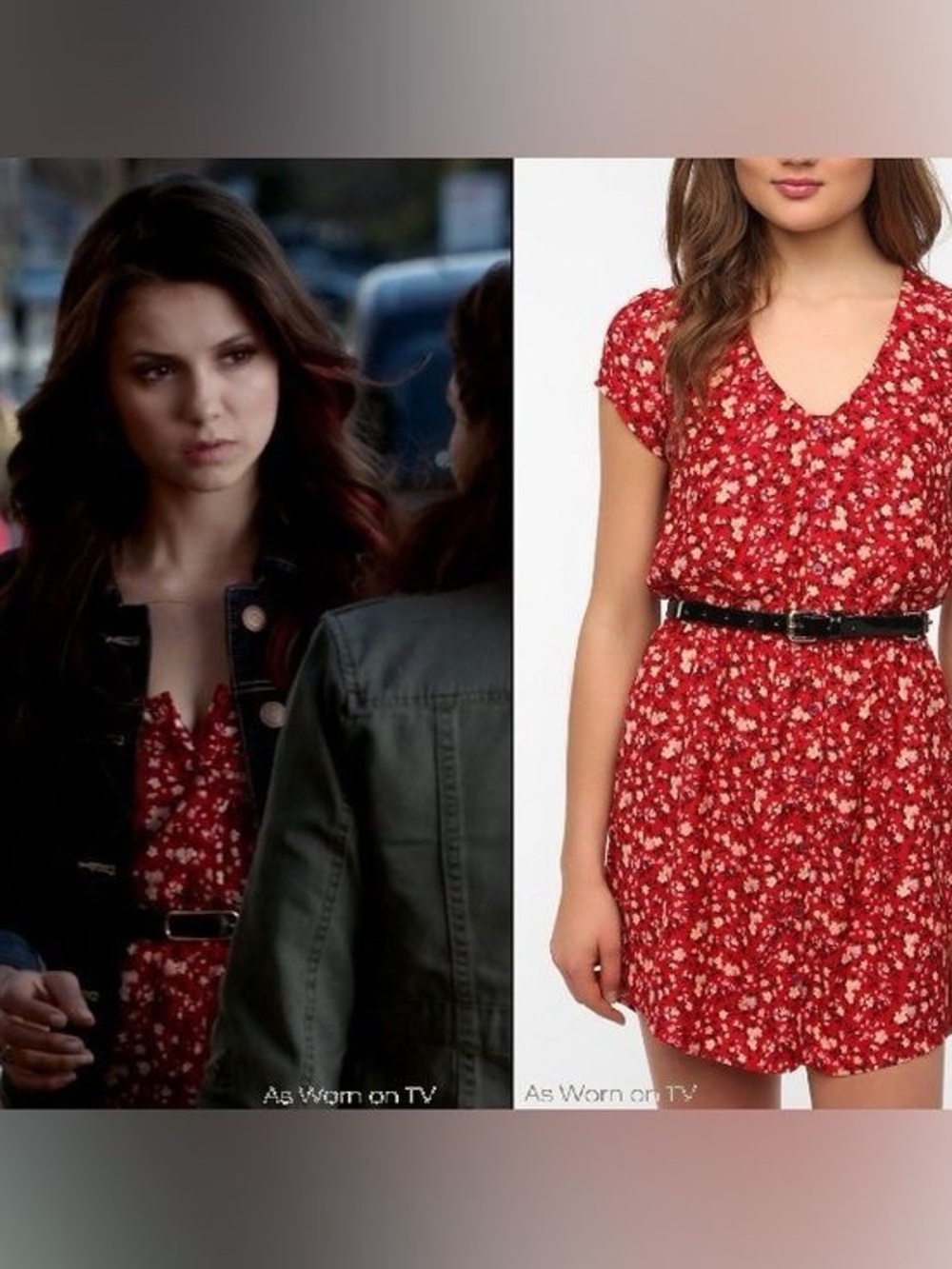 Kimchi Blue Red Floral Dress Size S ASO Elena Gilbert Vampire Diaries